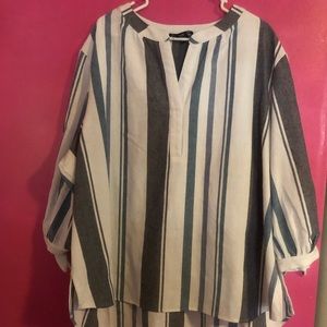 Long sleeve Ashley Stewart Striped Top